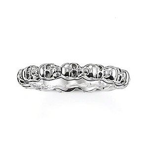 Promotional skull design unique silver rings