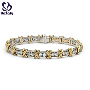 AAA cubic stone X silver bracelets and bangles in pakistan
