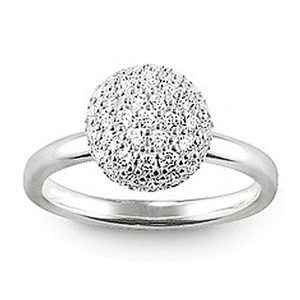 Semi Precious Stone Ball Head Free Sample Women Wedding Ring Set