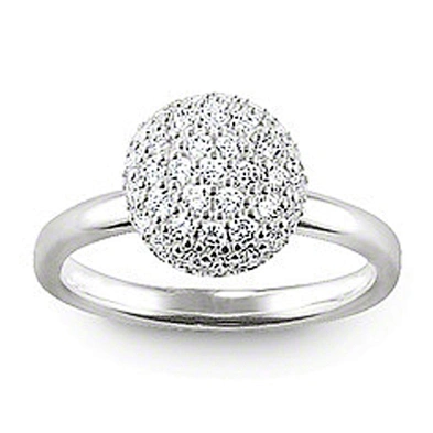 Semi Precious Stone Ball Head Free Sample Women Wedding Ring Set