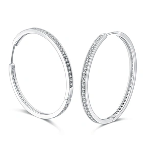 Fancy silver clip earrings stone imitation jewellery thailand
