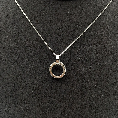New Hot Style Box Chain Two Circles Cross In Together Design Necklace