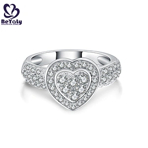 Silver jewelry aaa zircon heart wedding 5925 silver ring diamond