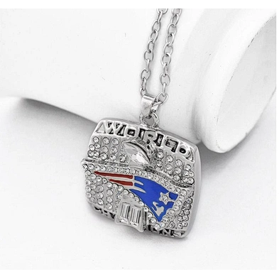 Gold plated design silver american football necklace