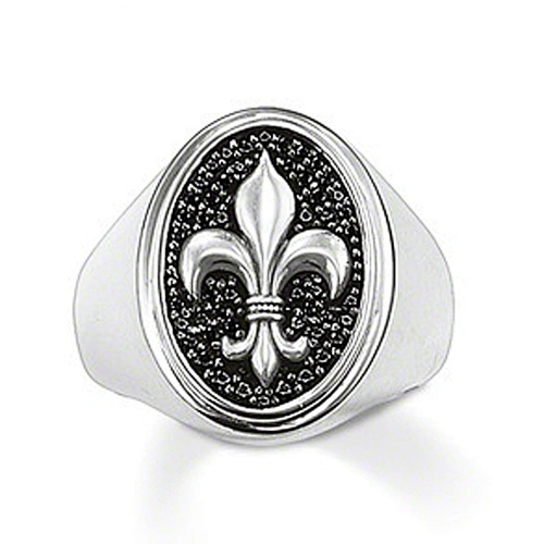 Fantastic fleur de lis engraved silver princess crown rings
