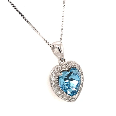 Fashion Jewelry 925 Silver Heart Shape 12 Zodiac Necklace Rhinestone