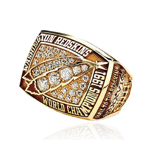 Custom design shiny zircon replica football champions ring