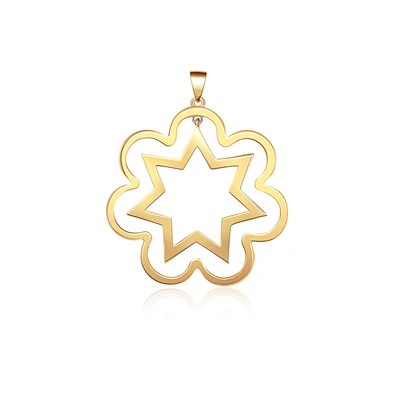 Gold sun shape design silver manly necklace pendant