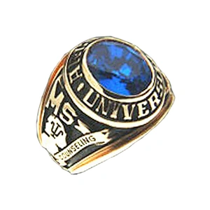 Good souvenir blue sapphire sterling silver rings