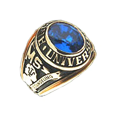 Good souvenir blue sapphire sterling silver rings
