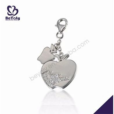 Good souvenir apple shape rhinestone pendant necklace