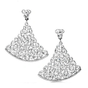 Brilliant Crystal Chandelier Silver Brand Name Earring