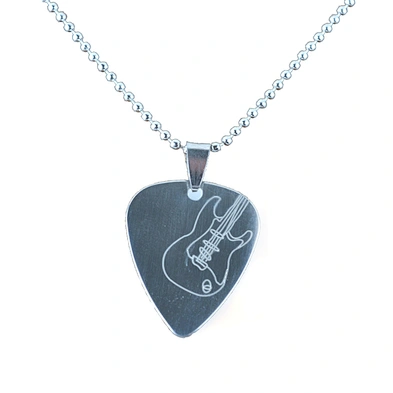 Personality leisure design guitar pick pendant necklace