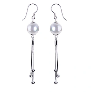 Boho Jewelry 925 Silver Tassel Earrings, Fashion Pearl Earrings Trend 2020