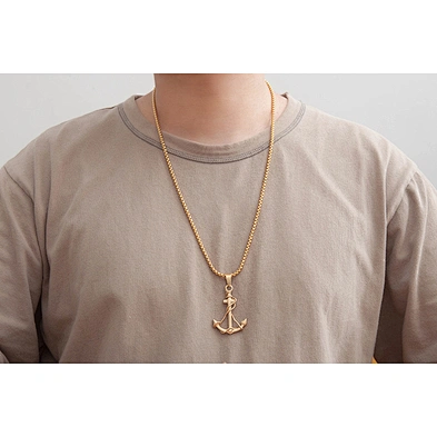 Cheap silver simple anchor necklace unique