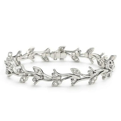 Custom leaf cz ladies bracelet fancy designs new designs