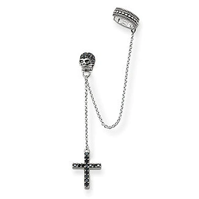 Chic cross drop silver jewelry handmade hoop earrings models