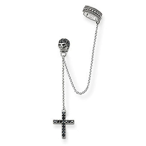 Chic cross drop silver jewelry handmade hoop earrings models