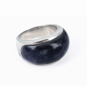Stainless steel black enamel metallized ceramic ring