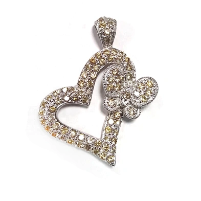Charming Rest Butterfly Silver Bijoux Heart Shape Gold Pendant Mountings