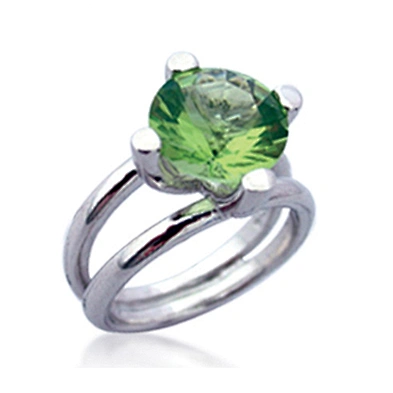 Graceful silver fashion jewelry indian emerald rings