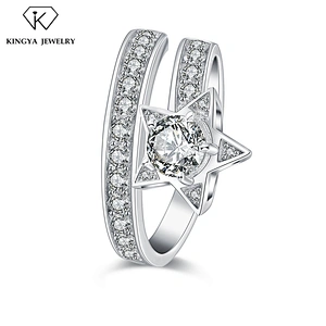Adjustable Gemstone Engagement Wedding 925 Sterling Silver Platinum Ring Price