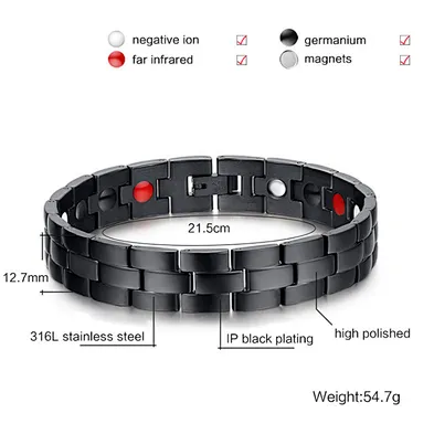 Men major stainless steel jewelry japanese magnetic bracelet bangle wholesale