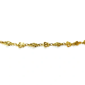 Custom Religion Jewelry 18K Gold Plated Chain Link Cross Bracelet