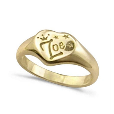 Custom Name Ring Personalized Name Gold Stainless Steel Blank Ring