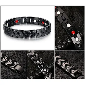 Men major stainless steel jewelry japanese magnetic bracelet bangle wholesale