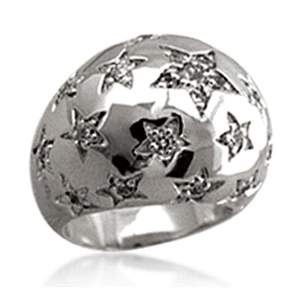 Round dome shape cubic zircon muslim gold rings designs