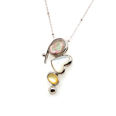 Wholesale Three Color Shell Circular Geometric Combination Design Pendant