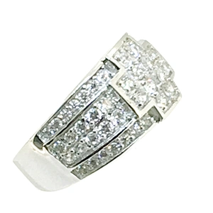 New model cz cross silver cheap bishop rings