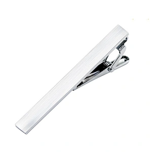 Simple mesh design blank men's bus metal tie clip