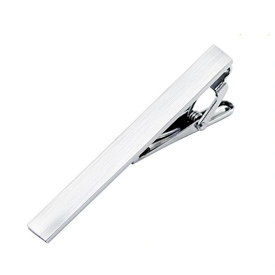 Simple mesh design blank men's bus metal tie clip