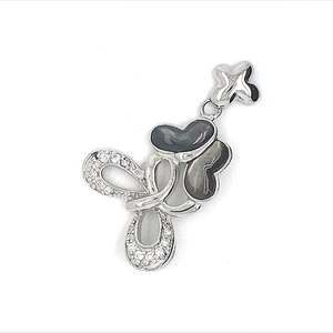 Hollow Cz Butterfly Pearl Oyster Silver Jewelry Photo Locket Pendants
