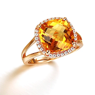 Yellow topaz gold wedding rings with diamond for men
