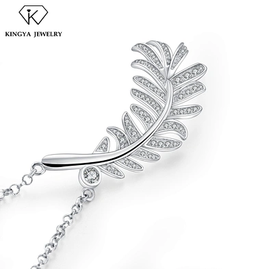 Bridal Wedding Fancy White Cz Stone Leaf Jewelry Necklace Set
