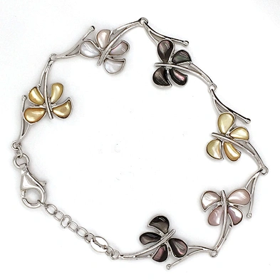 Esthetical flower 925 sterling silver bracelet made in italy