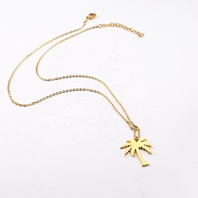 Tree Shape Silver Gold Rose Gold Plated Stainless Steel Necklace Punk