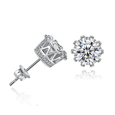 Online Wholesaler Handmade Party 5925 Italy Silver Jewelry Crown Earring