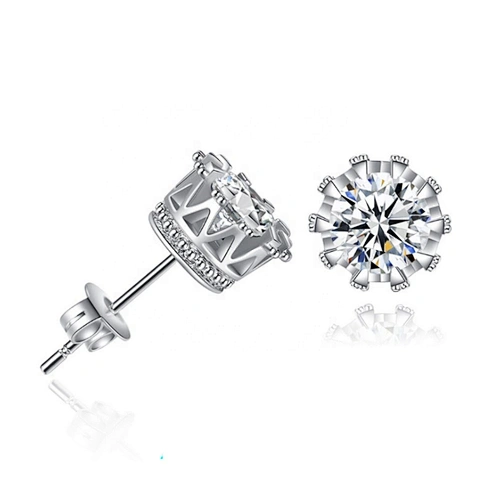 Online Wholesaler Handmade Party 5925 Italy Silver Jewelry Crown Earring