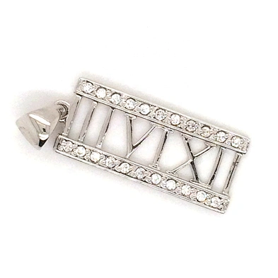 925 Sterling Silver Jewel 360 III VI XII Roman Numerals Jewelry Stone Pendant