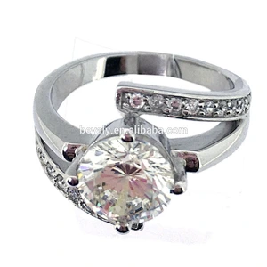 925 silver artificial diamond ring for engagement