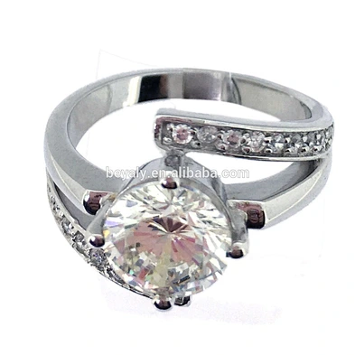 925 silver artificial diamond ring for engagement