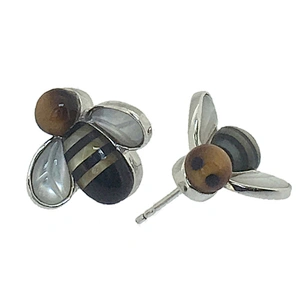 Tortoise shell resin jewelry silver s925 animal earring