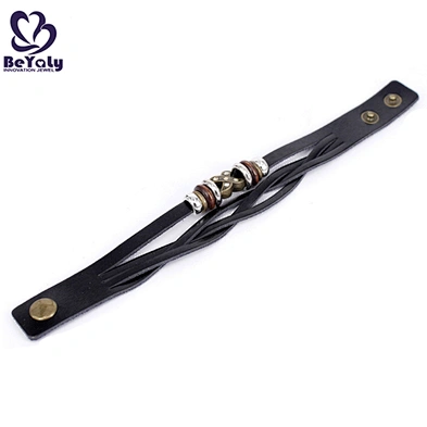 Friendship Jewelry DIY Beads Charm Bangle Leather Bracelet