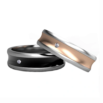 Stainless steel cheap simple silicone wedding ring
