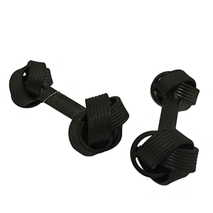 Wholesale black enamel cheap knot cufflink
