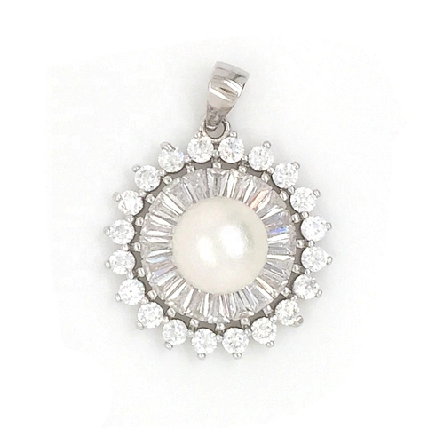 Beautiful 925 Silver Mother Of Pearl Moonlight Design Anniversary Pendant